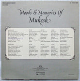 Mukesh - Moods & Memories Of Mukesh (Vinyl) Image